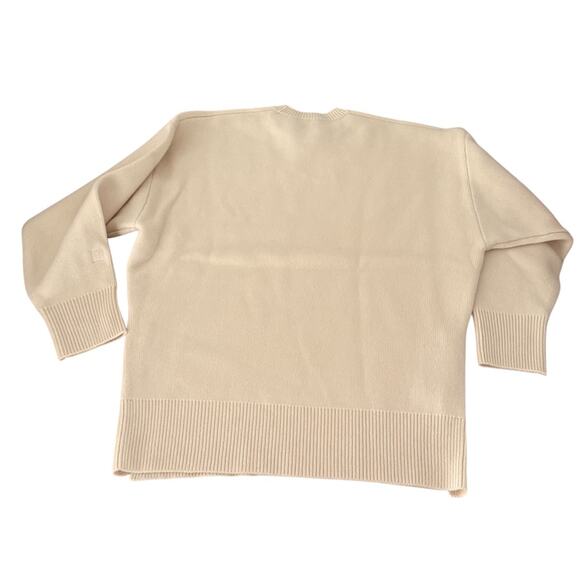 TOTEME Double Knit Pullover Sweater Wool Cashmere Snow Small Ivory xS - Picture 6 of 12